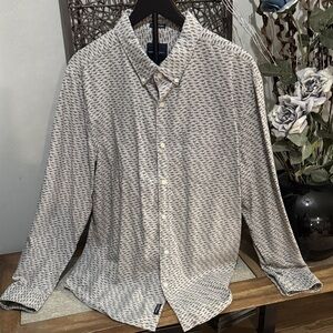 XL American Eagle Outfitters Gray Patterned Casual Shirt